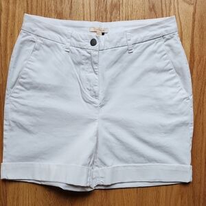 BARBOUR Chino Shorts, White, Size 4